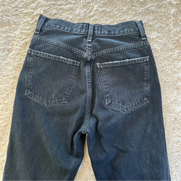 AGOLDE Women's Pinch Waist High Rise Kick Jeans  Size 25 Pepper Black Cotton - Picture 7 of 9
